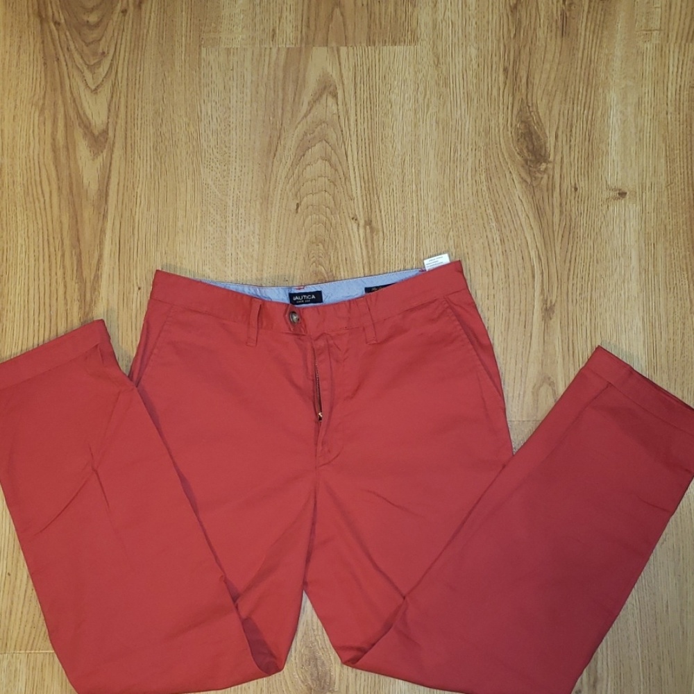 Red Nautica mens  pants.